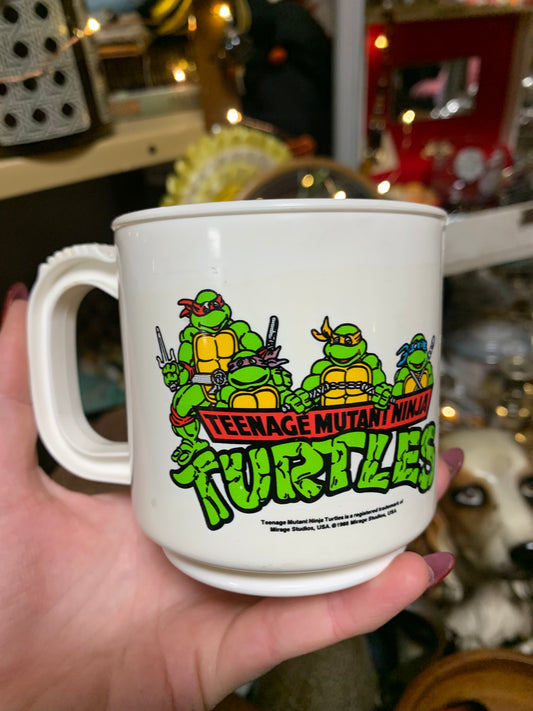 1988 plastic teenage turtles cup