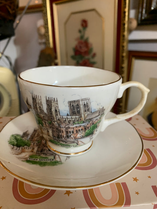 York Minister tea cup and saucer