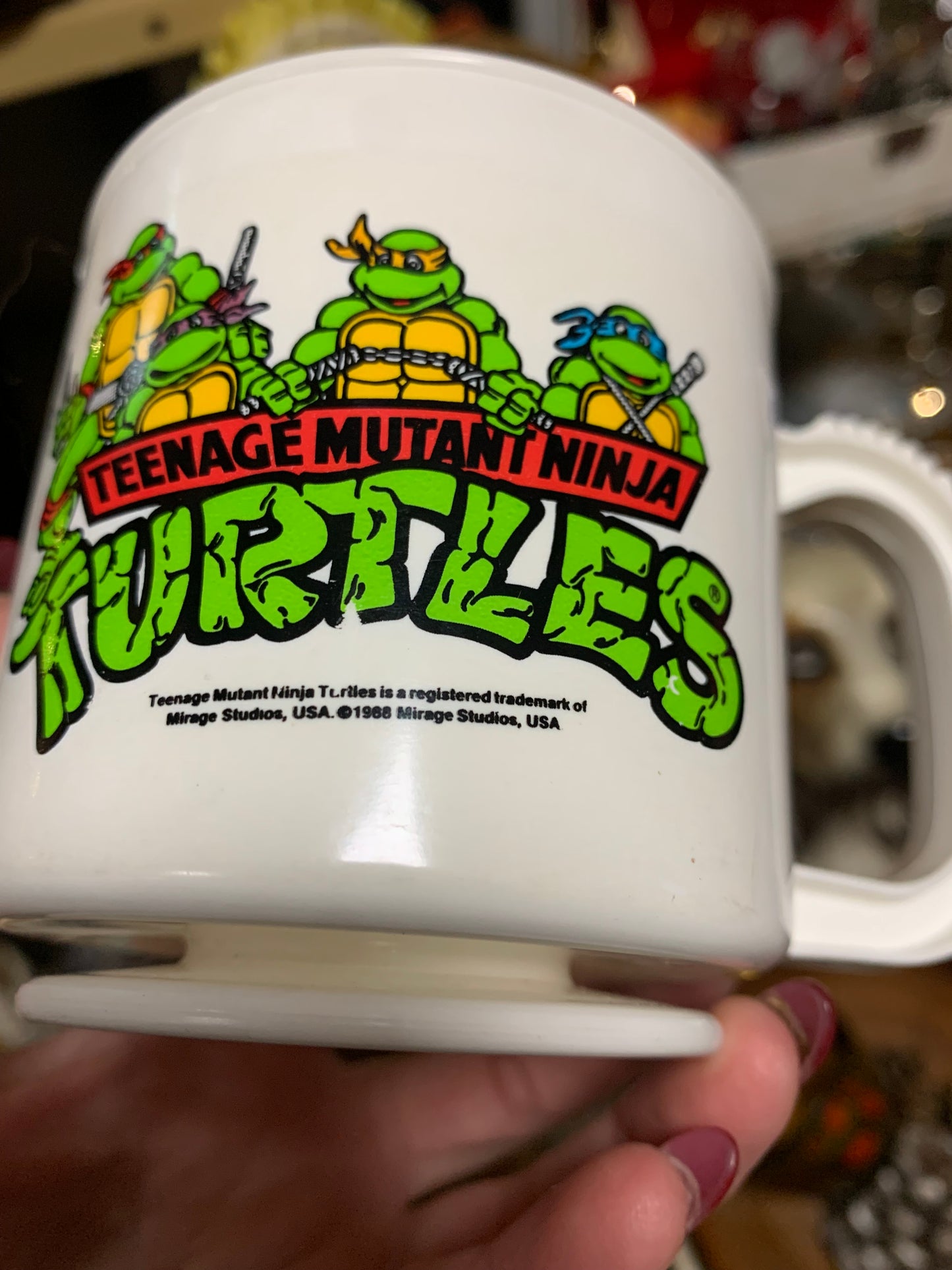 1988 plastic teenage turtles cup