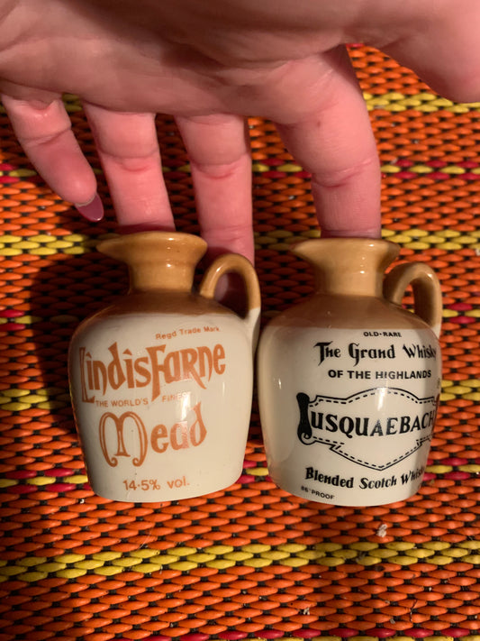 2 Miniature Stoneware Jugs