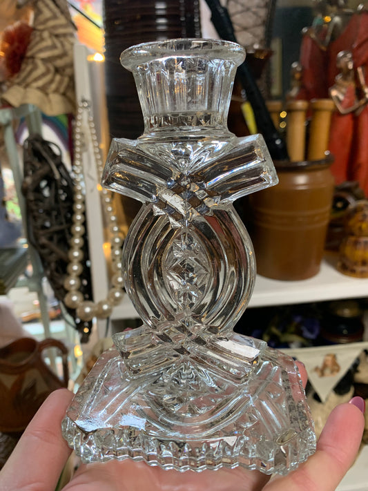 Vintage glass candle holder