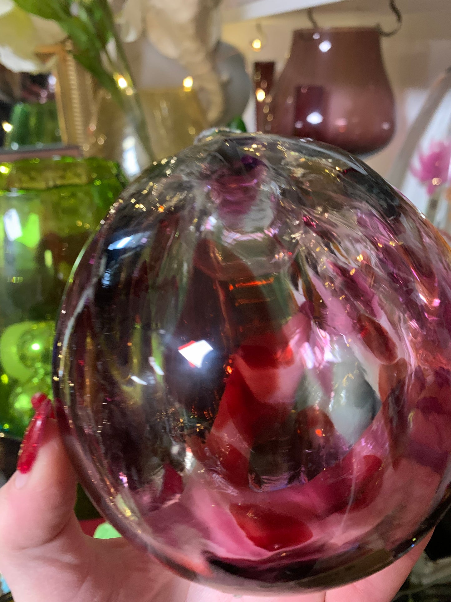 Hand created glass ball