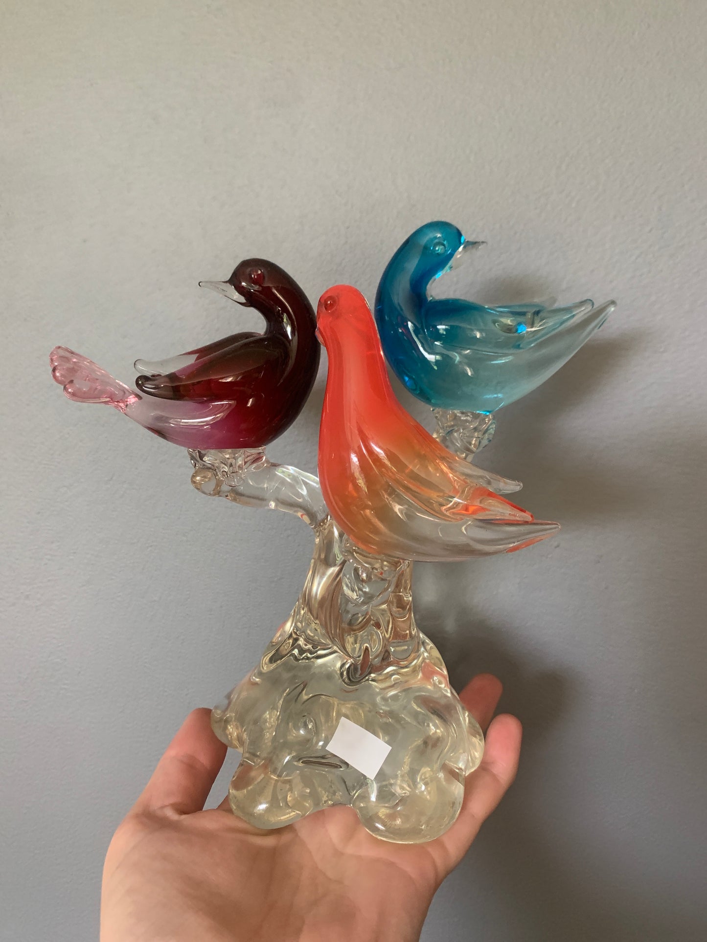 Rare heavy glass birds