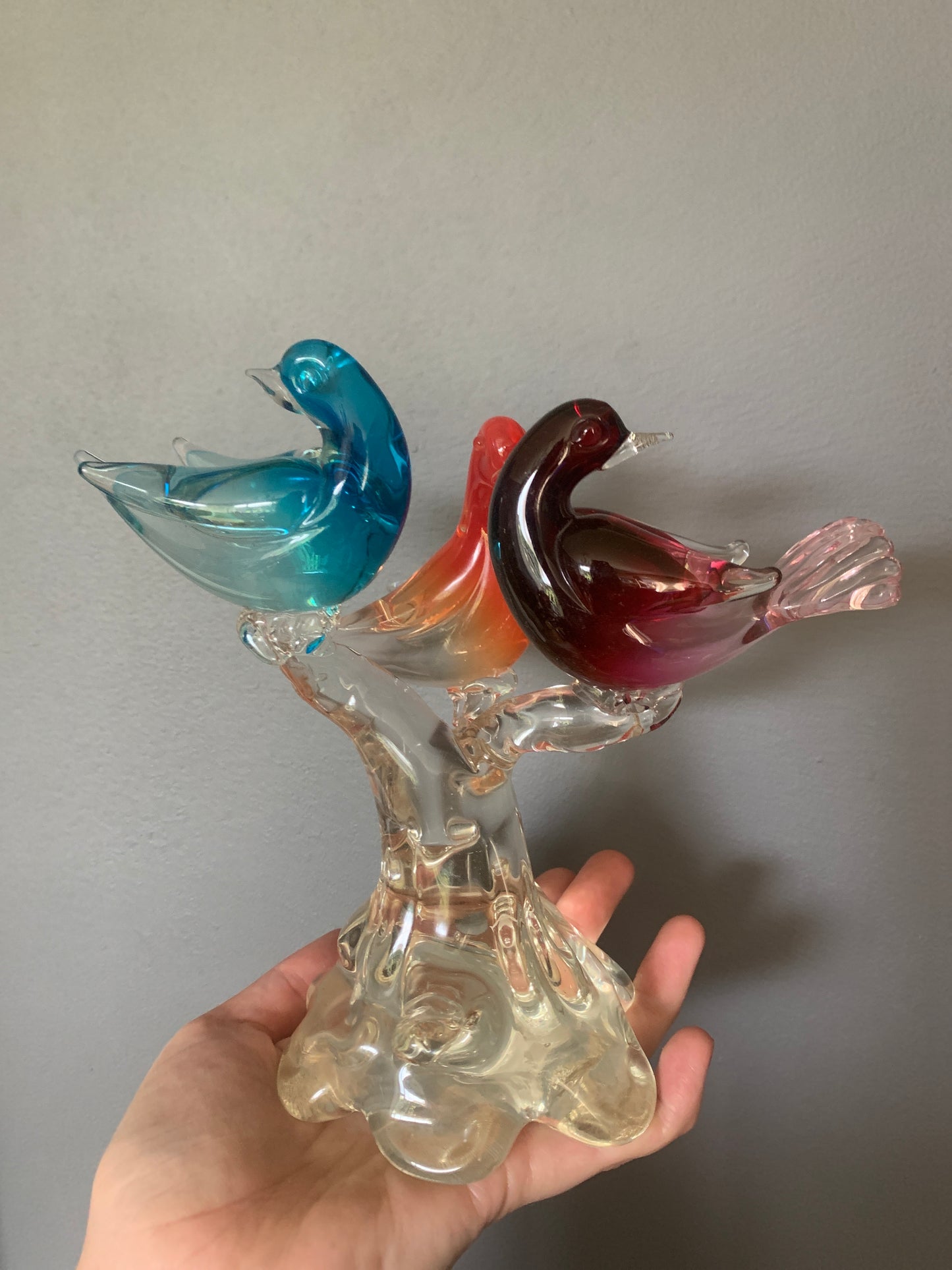 Rare heavy glass birds