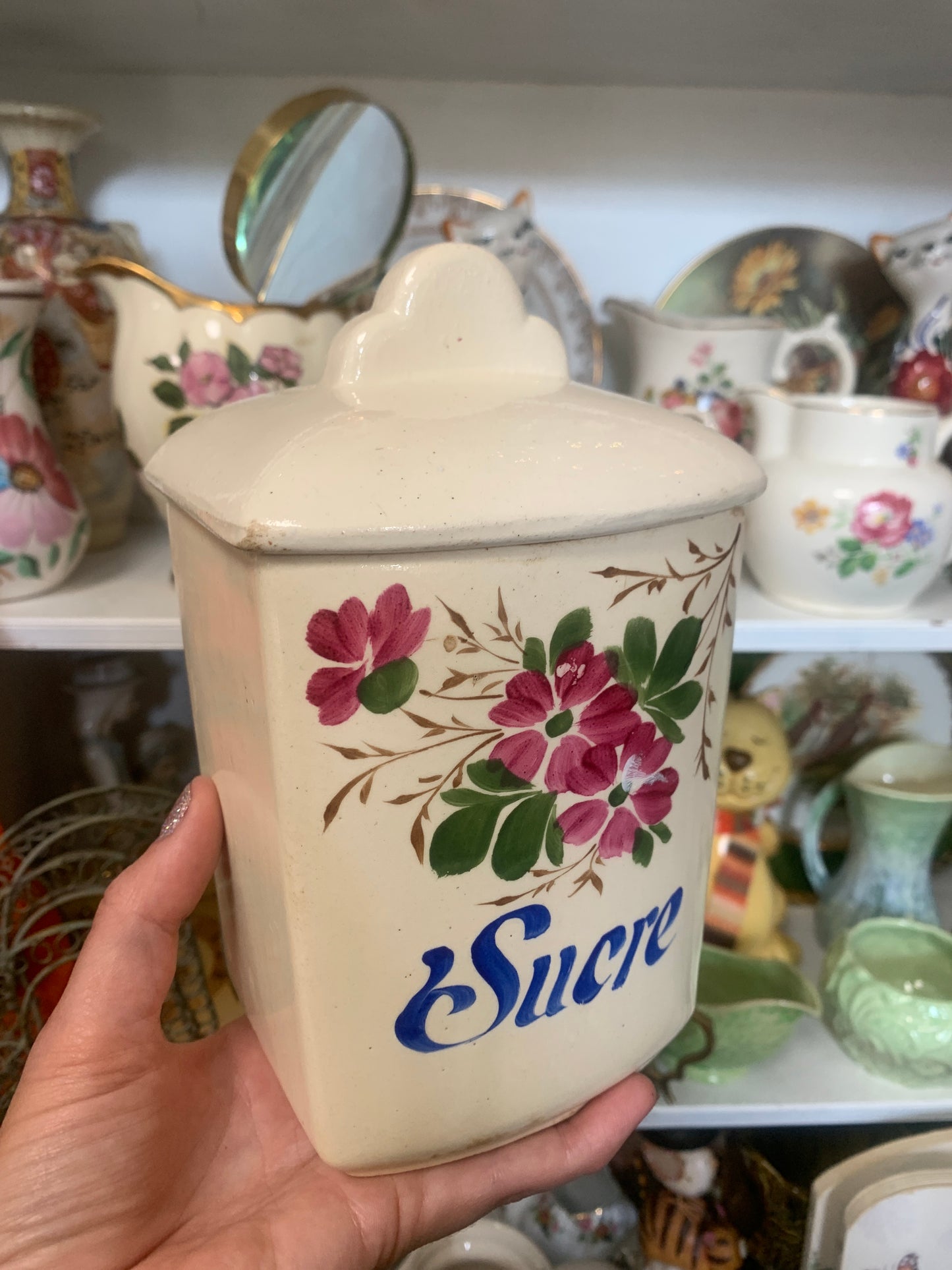 French Sucre sugar jar kitchen