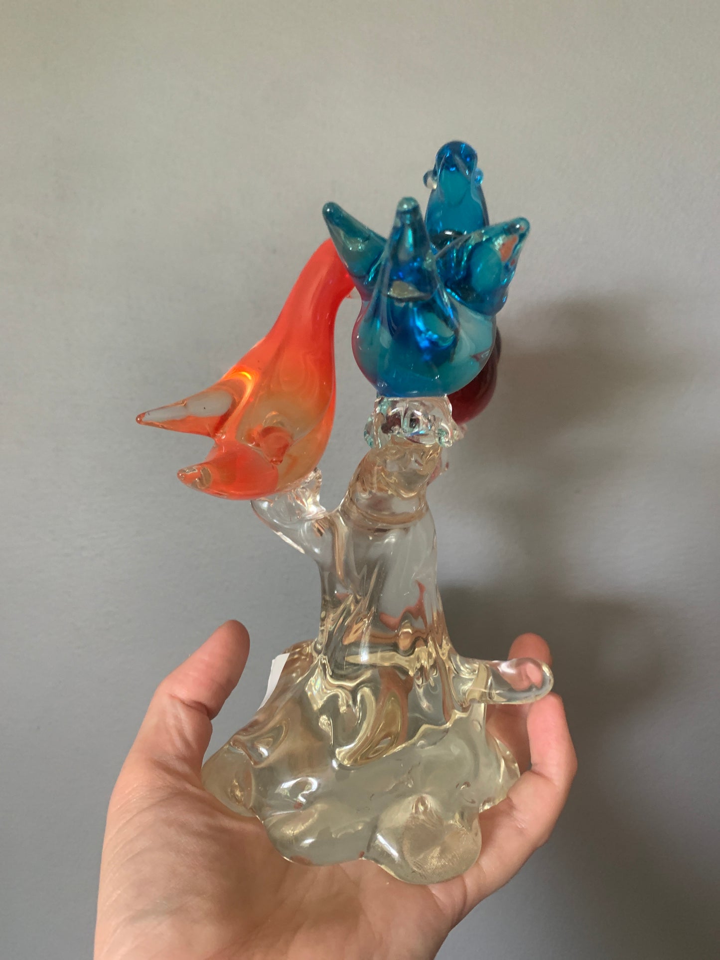 Rare heavy glass birds