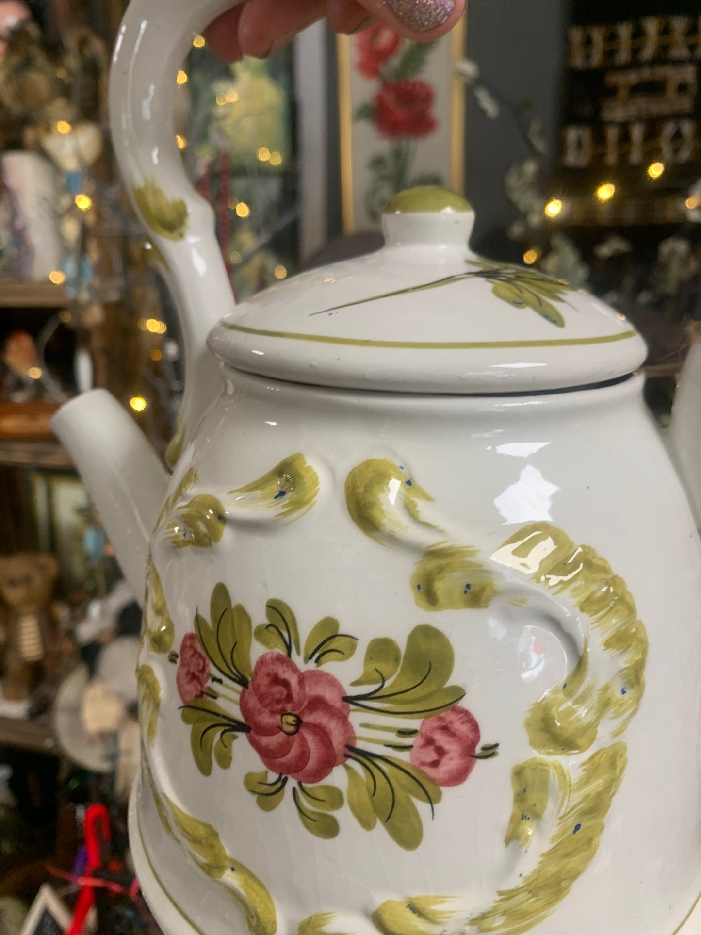 Italian floral teapot