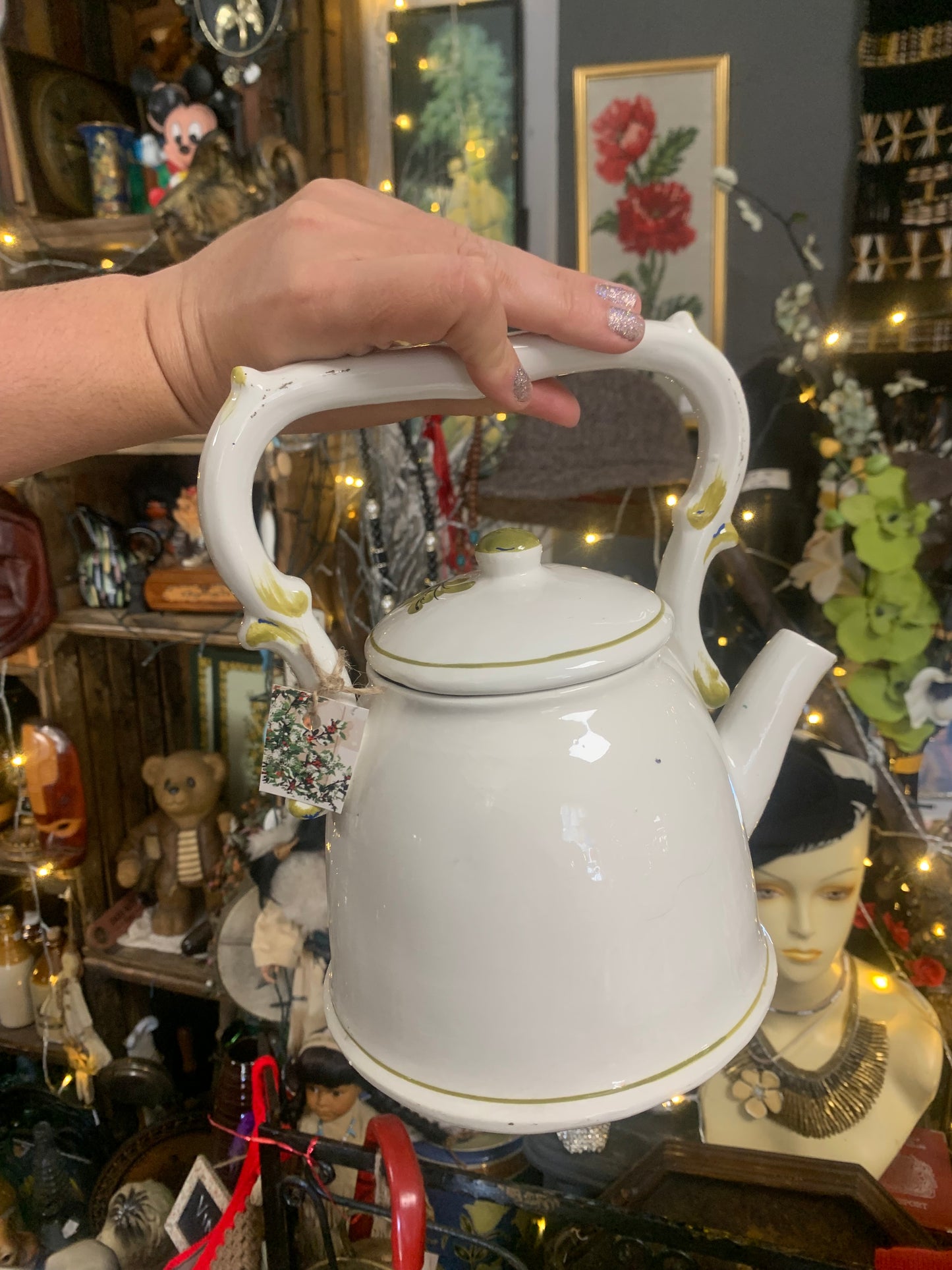 Italian floral teapot