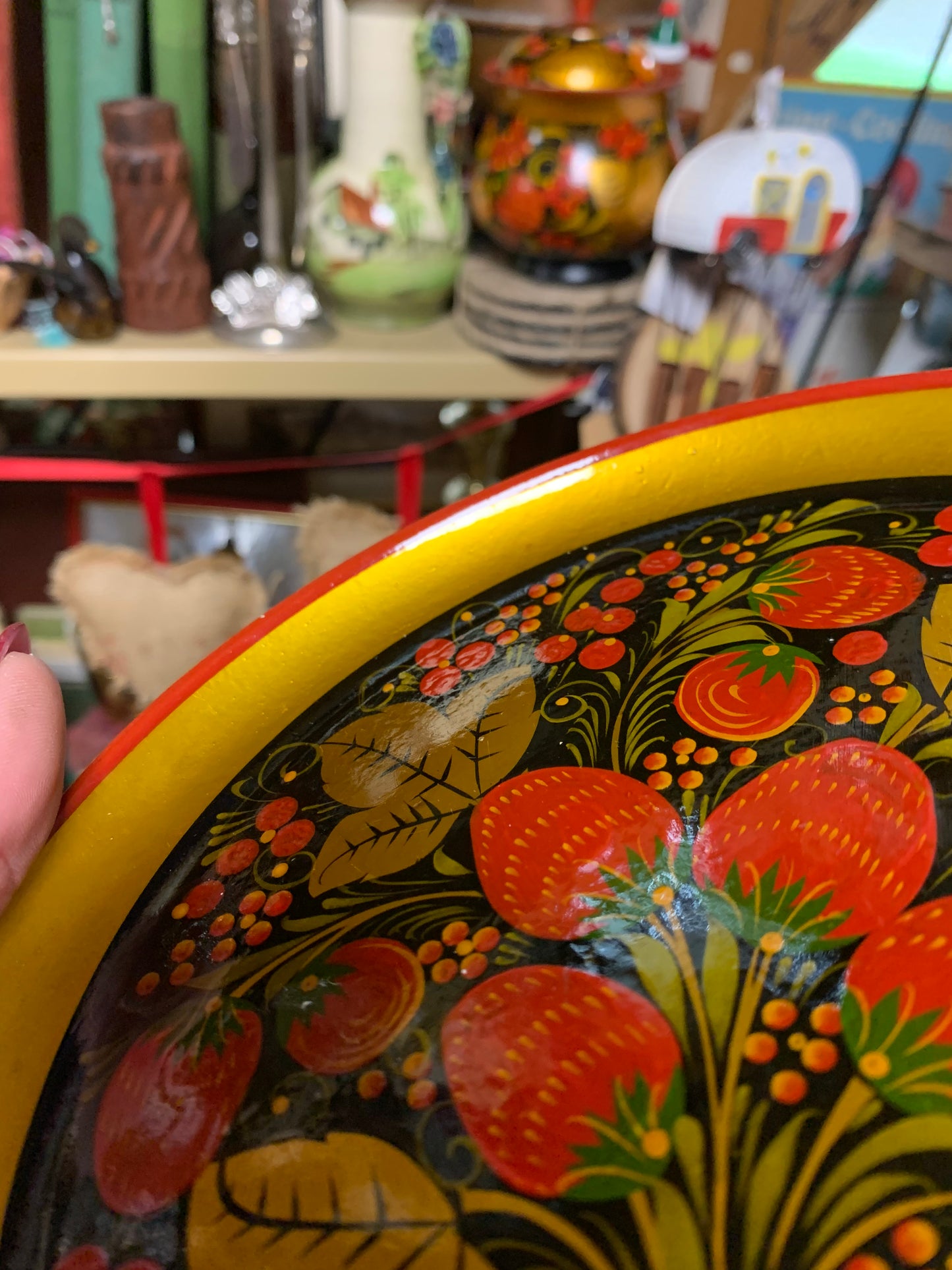 Vintage Red Strawberry Plate