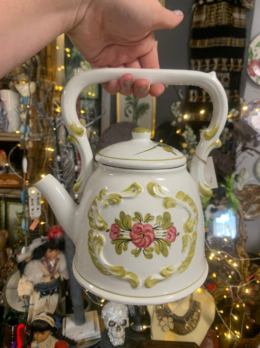 Italian floral teapot