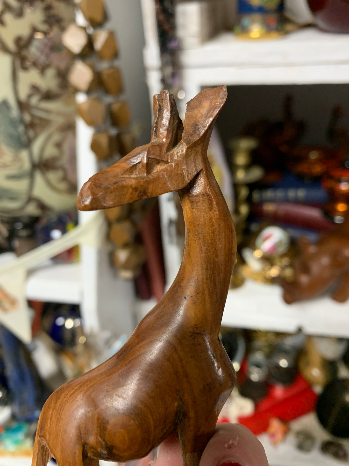 Mid Century Wooden Giraffe