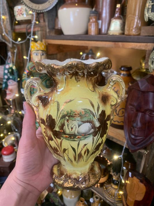 Antique Swan vase