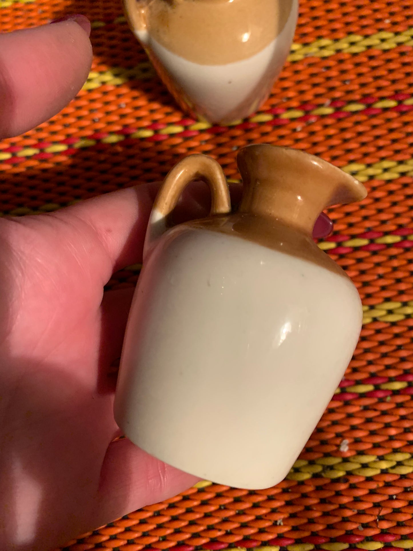 2 Miniature Stoneware Jugs