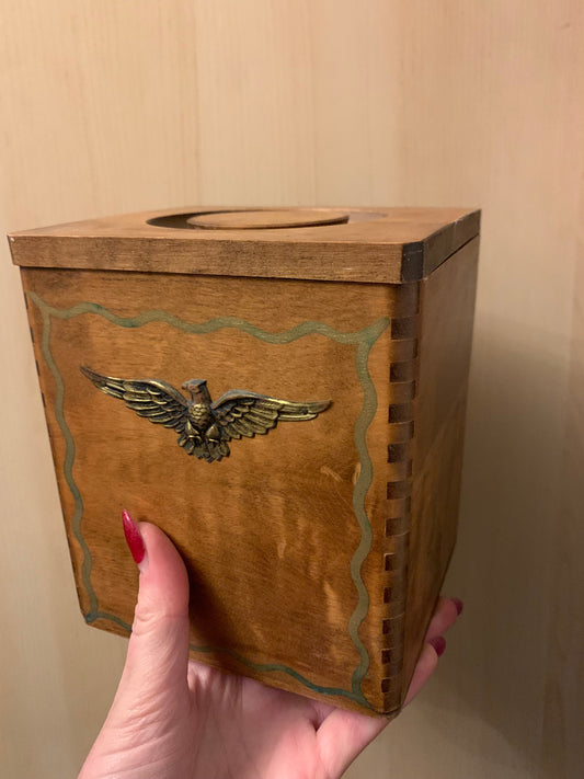 Vintage American Eagle Wooden Box