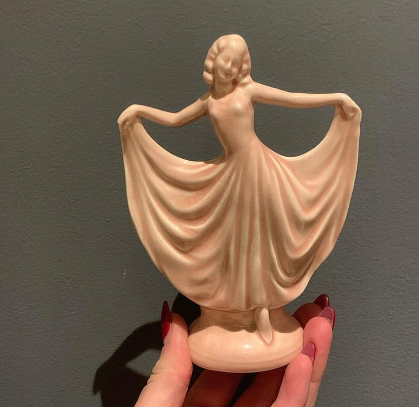 Pink Art Deco Lady Ornament